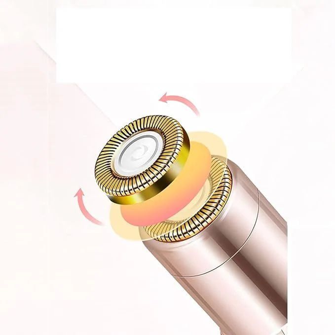 Facial hair remover shown with dimensions