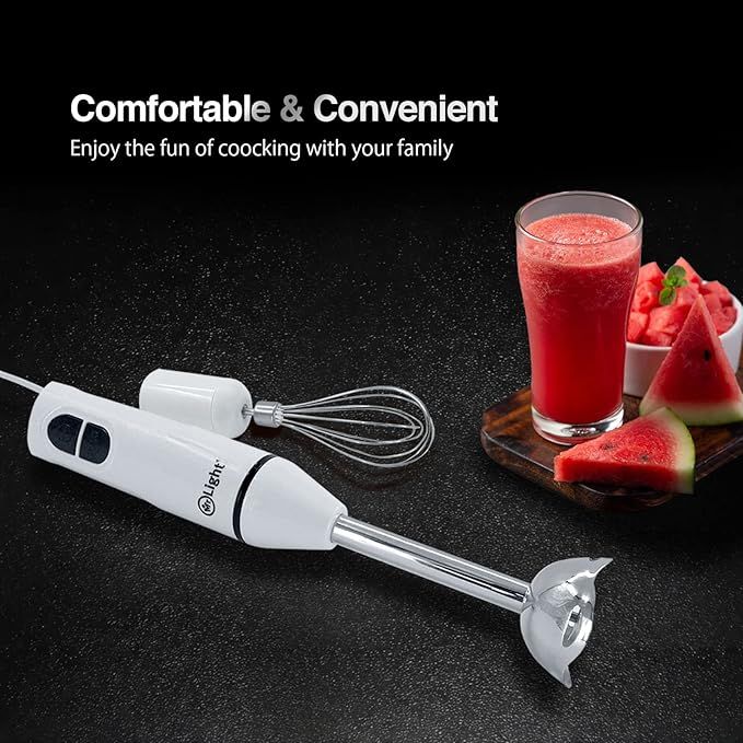 Two speed settings on the hand blender