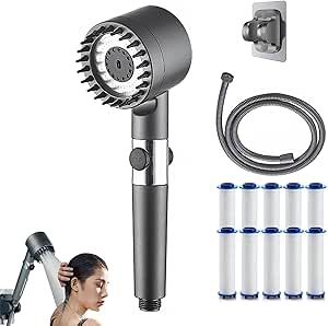 Shower head shown with dimensions
