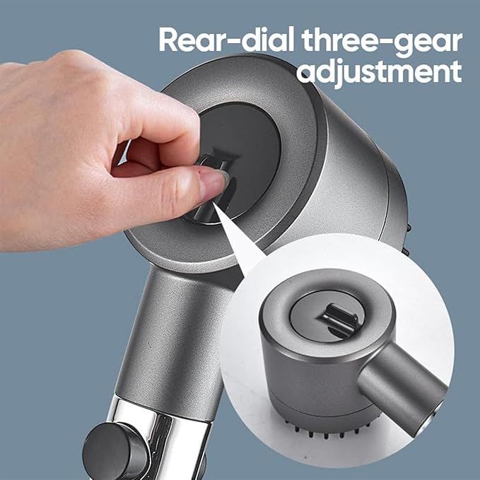 Universal fitting shower head being installed