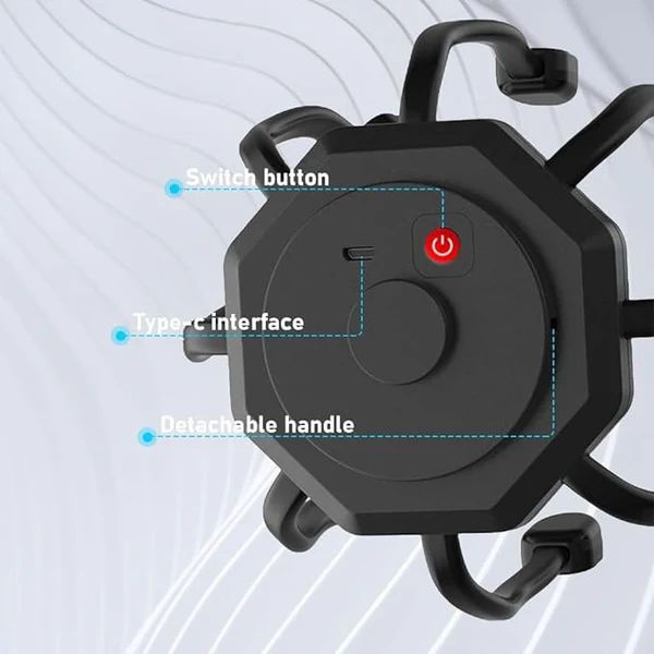 Compact head massager packed for travel