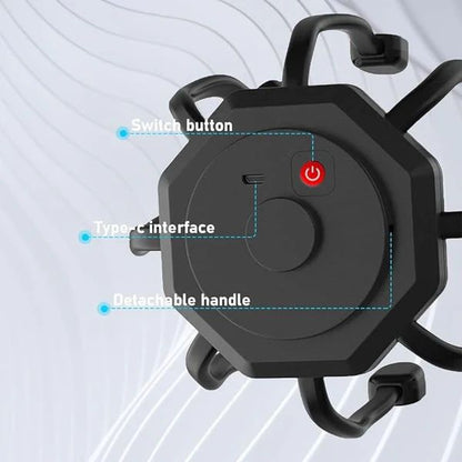 Compact head massager packed for travel