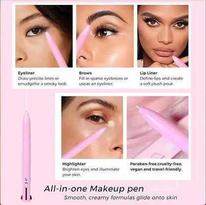 Black, brown, red and white liner tips