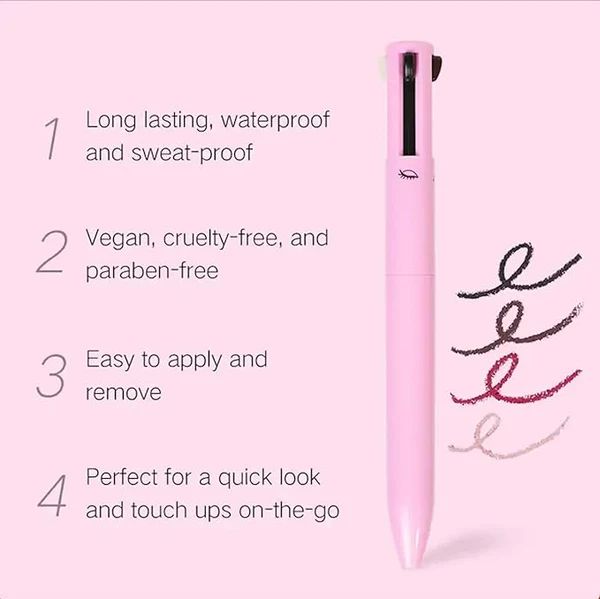 4-in-1 makeup pencil with four colours
