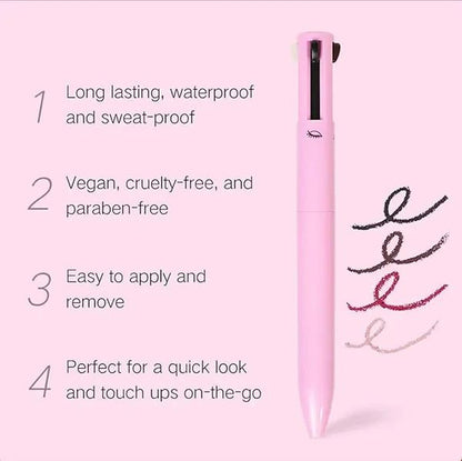 4-in-1 makeup pencil with four colours