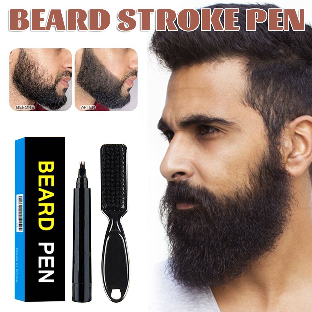 Drawing the beard outline with the pen