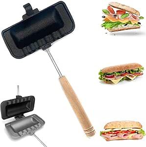 Sandwich maker used to cook an omelette