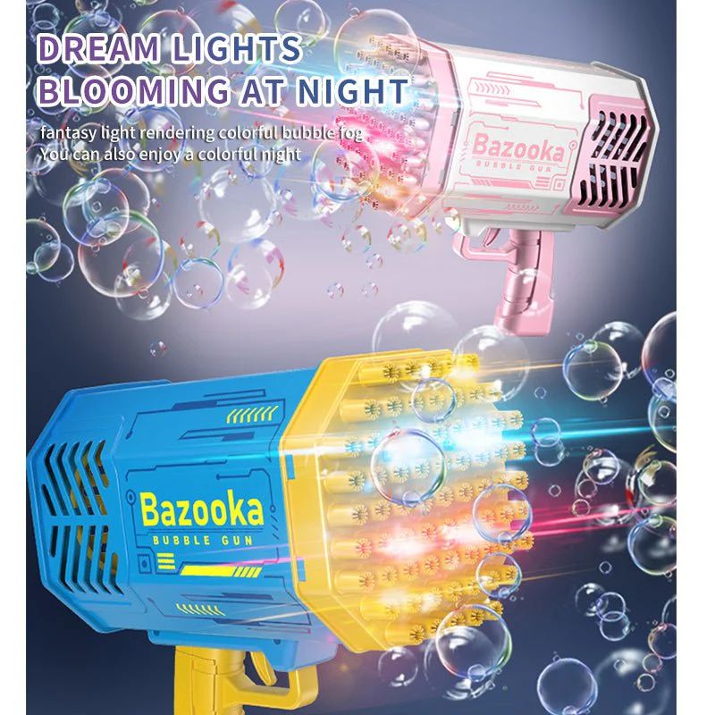 Rocket bubble gun shown with its tray