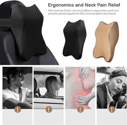 Elastic strap fitting the cushion to a headrest