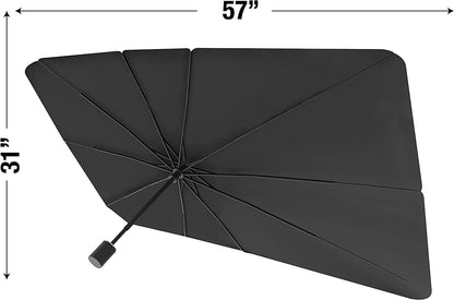 Sun shade fitted to a car windshield