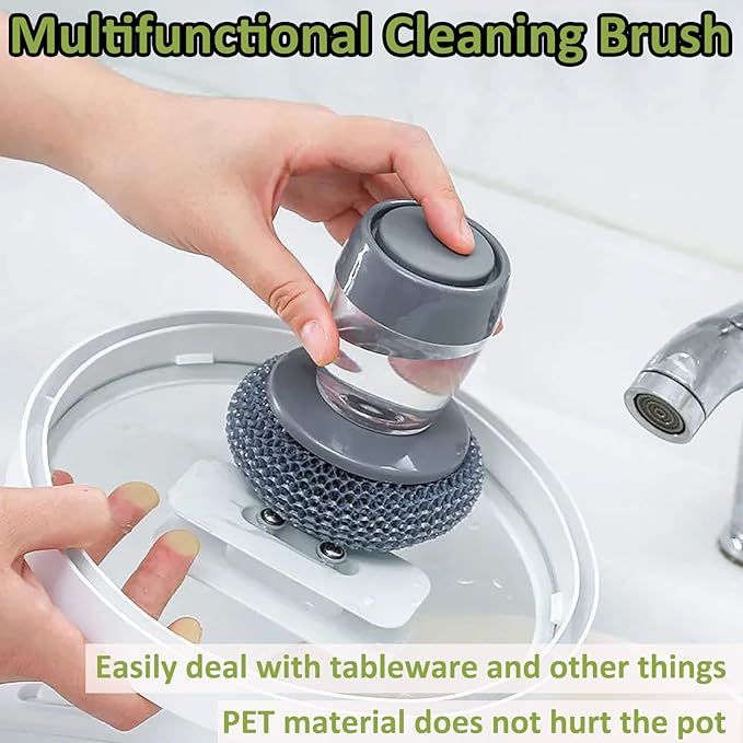 Lightweight handheld dish brush