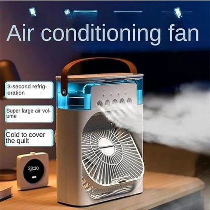 Fine mist evaporating to cool the air