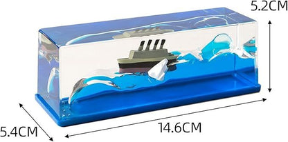 Unsinkable cruise ship liquid ornament