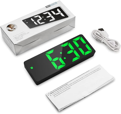 Digital alarm clock with large LED display