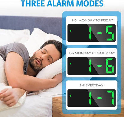Adjustable brightness levels on the alarm clock