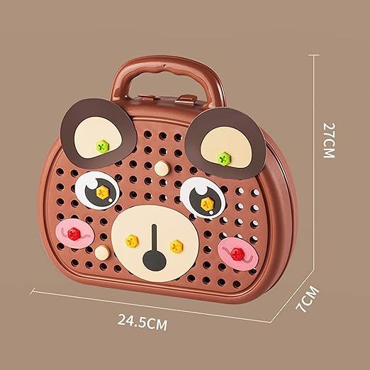 Kids drill and build toy set with case