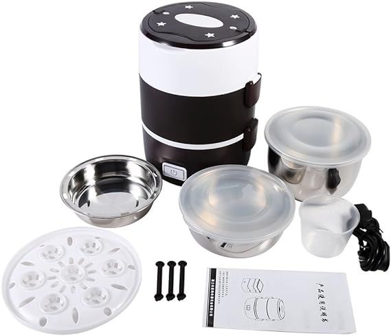 Electric lunch box with its power cord