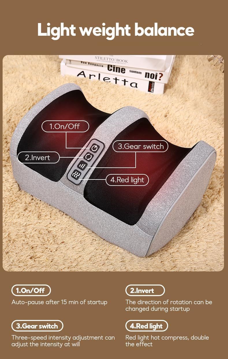 Adjustable intensity control on the foot massager