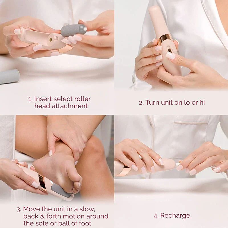Two speed settings on the callus remover