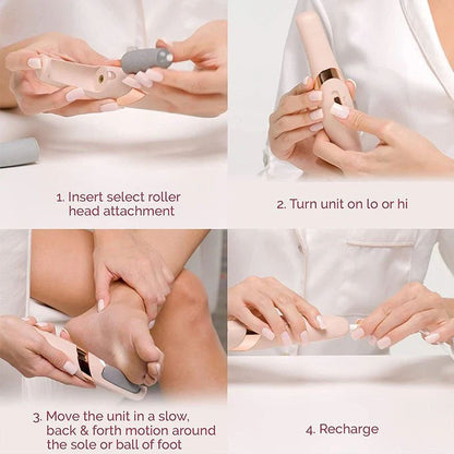 Two speed settings on the callus remover