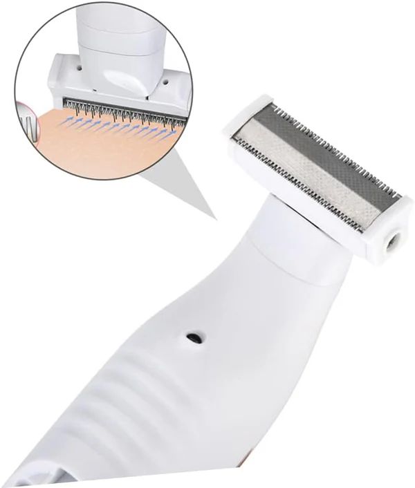 Adjustable trimming settings on the lady shaver