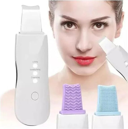 Spatula lifting debris from the skin surface