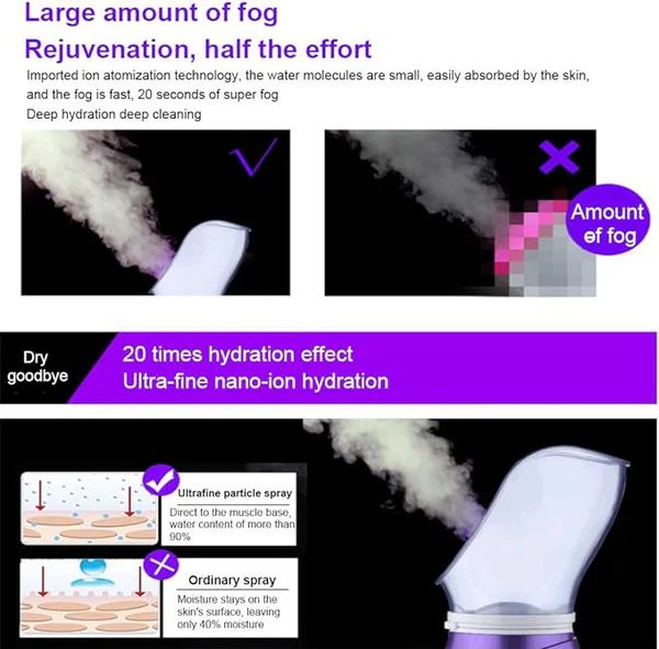 Facial steamer producing mist quickly