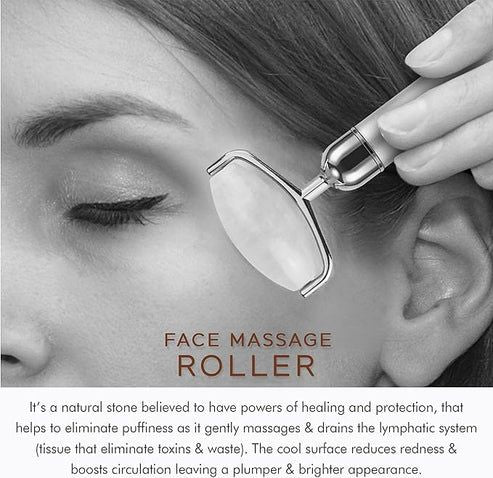Rose quartz facial roller