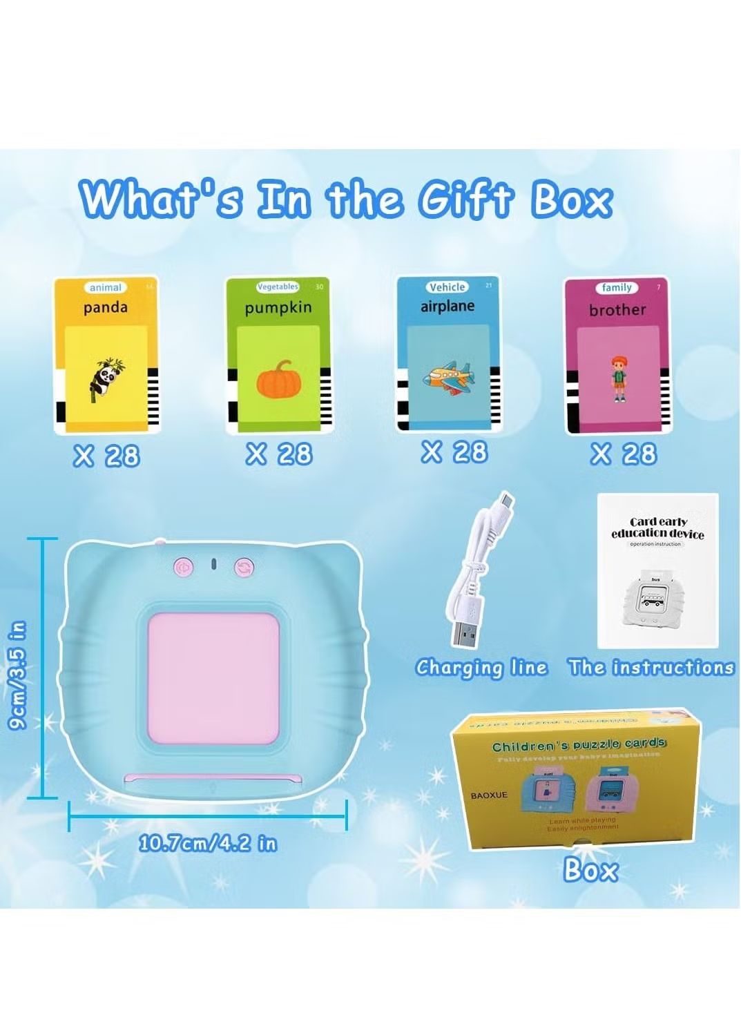 Talking flash cards set for toddlers