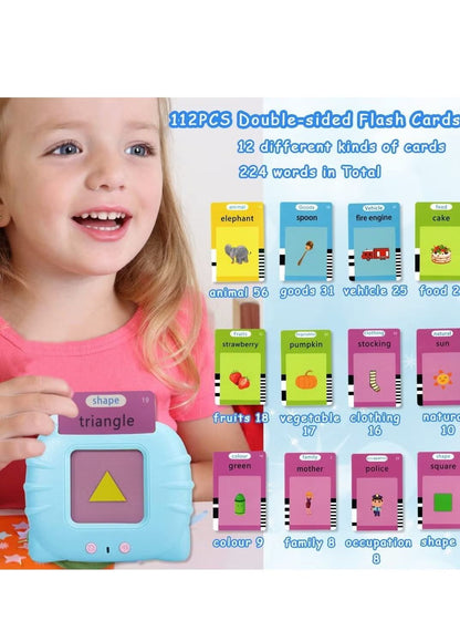 Double sided flash cards with words and pictures
