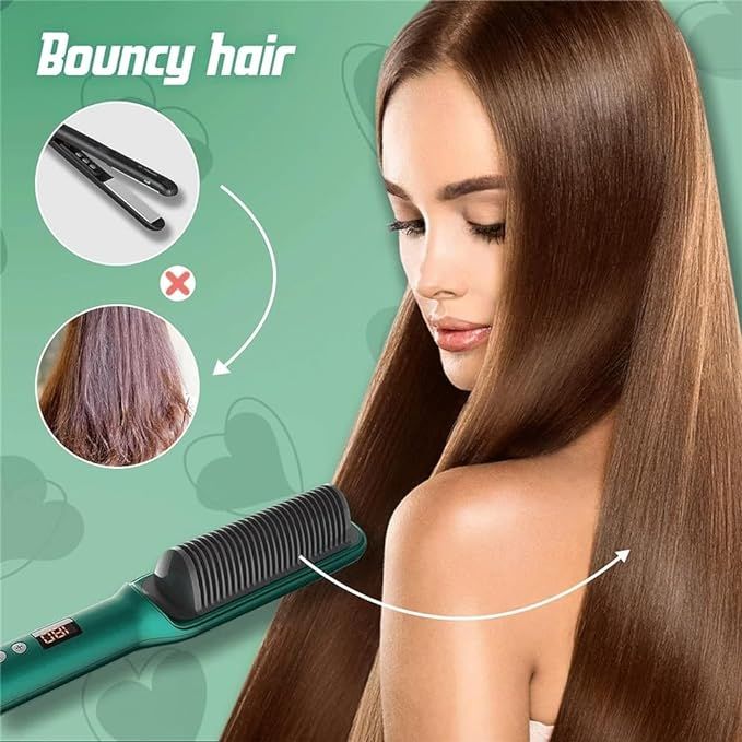Straightening brush shown with dimensions