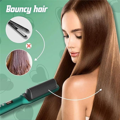 Straightening brush shown with dimensions