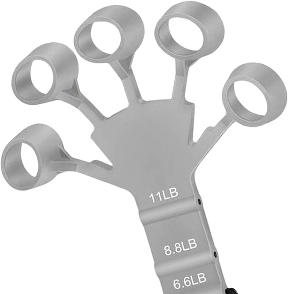Reinforced metal hook on the finger trainer