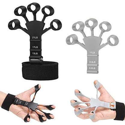 Compact portable finger grip trainer