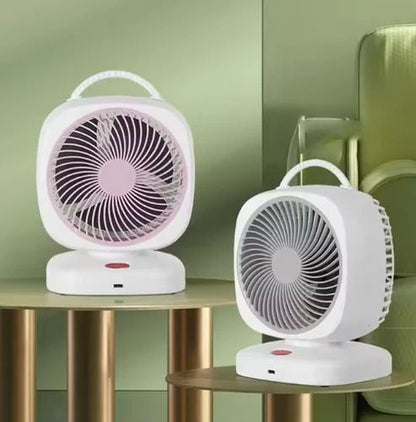 Adjustable tilting head on the circulator fan