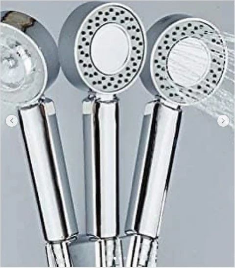 Brass swivel ball bracket on the shower head