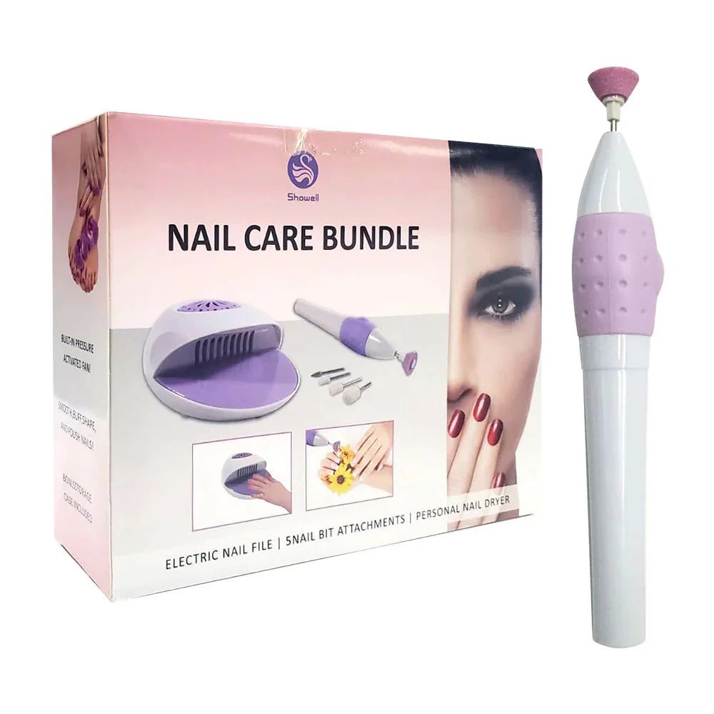 Compact travel pouch holding the nail care kit