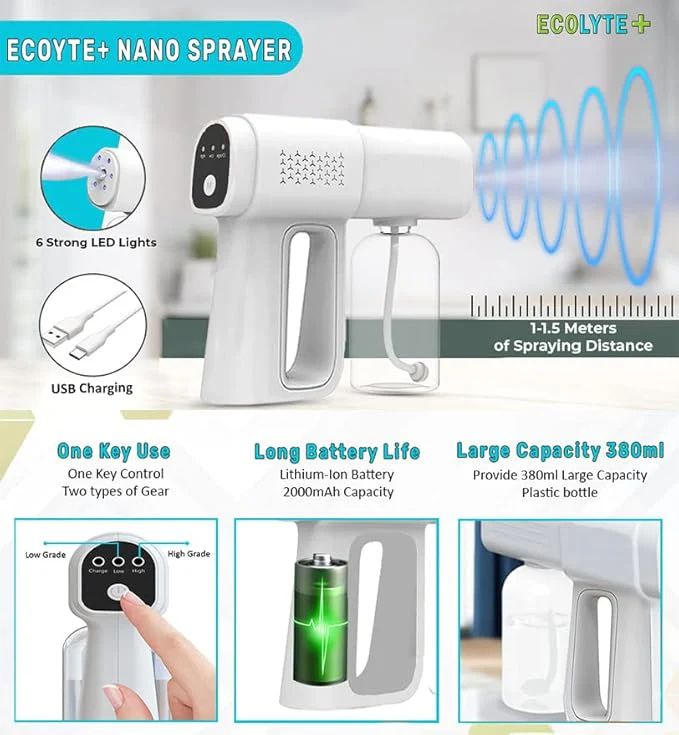 Mist sprayer being used on plants