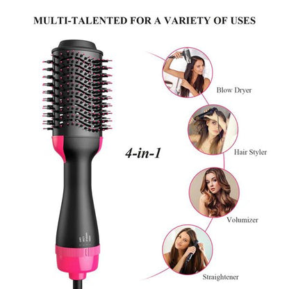 Three heat settings on the hot air brush