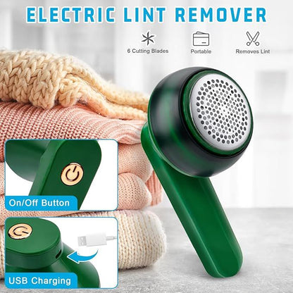 Rechargeable electric lint remover