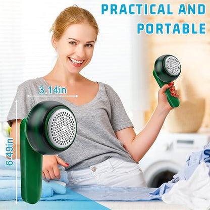 USB rechargeable lint remover being charged