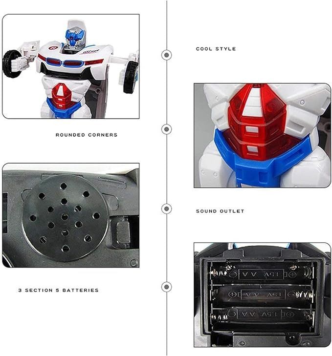 Robot car toy in its packaging