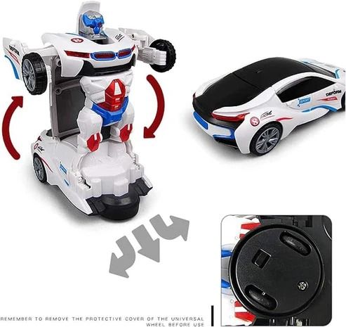 Transforming robot car toy