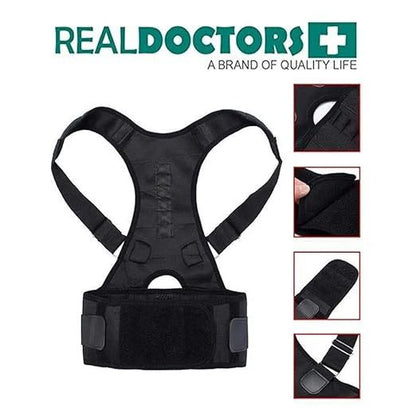 Adjustable straps on the support brace