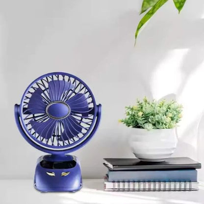 Quiet mini fan running on a desk