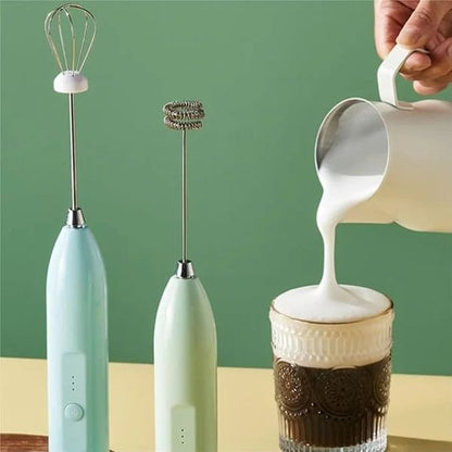 Compact milk frother stored in a drawer
