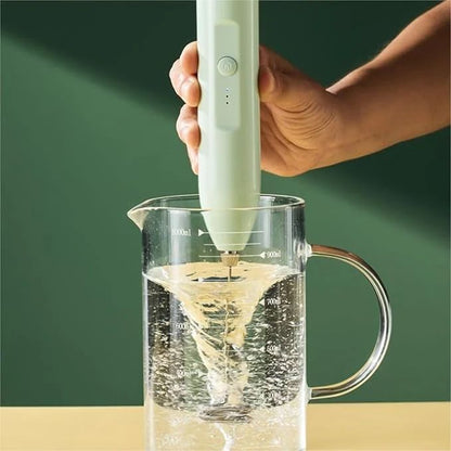 Handheld stainless steel milk frother