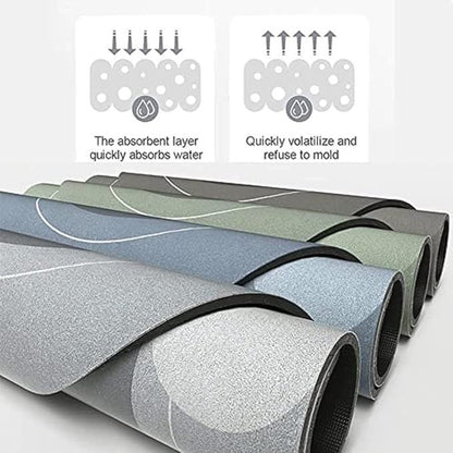 Absorbent mat used at a front door