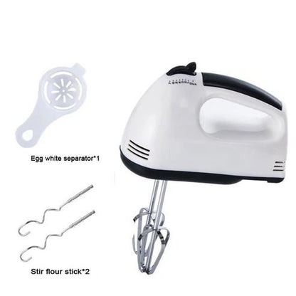 Seven speed settings plus turbo on the hand mixer