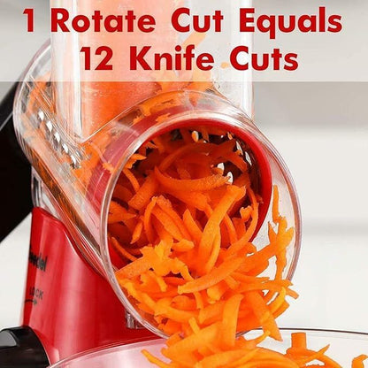 Three interchangeable stainless steel blades